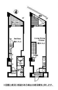 おしゃれな1LDKの二人暮らしならメゾネット