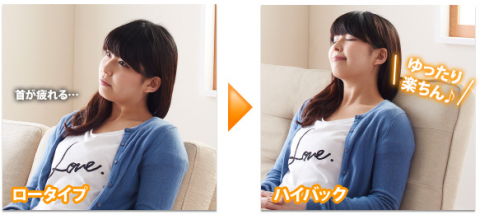 一人掛けソファハイバックタイプが首が疲れなくておすすめ