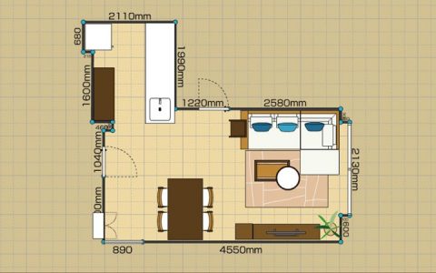 12畳のリビングダイニング間取りと実例写真