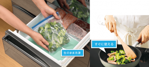 野菜を茹でずに冷凍保存できる東芝の冷蔵庫は二人暮らしにおすすめ